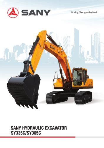 sany 335 excavator specs